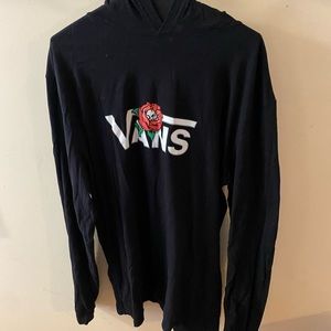 Light vans hoodie with skull and flower 2xl